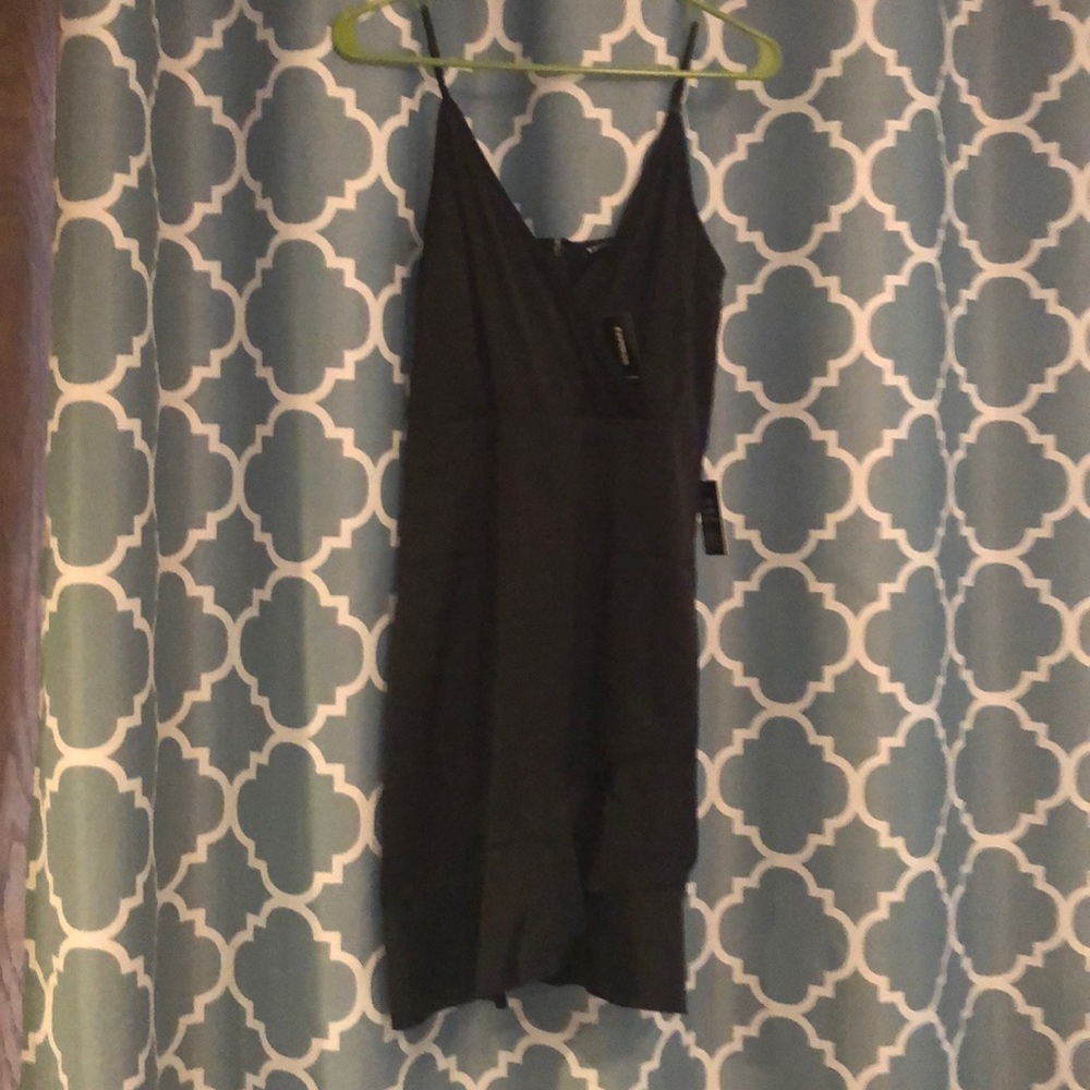 NWT black satin feel dress